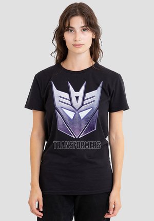 TRANSFORMERS GENERATIONS DECEPTICON STEEL ICON LOGO - Print T-shirt - black
