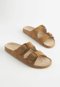 Next BUCKLE REGULAR FIT - Muiltjes - tan brown suede