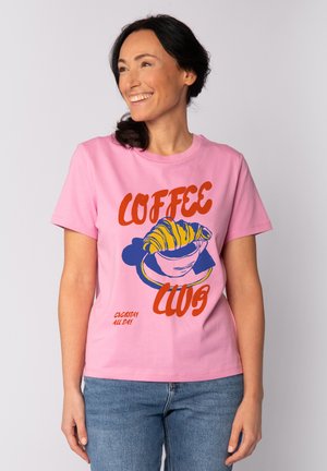 COFFEE CLUB - Print T-shirt - bubble pink