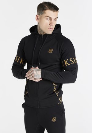 Felpa con zip - black & gold