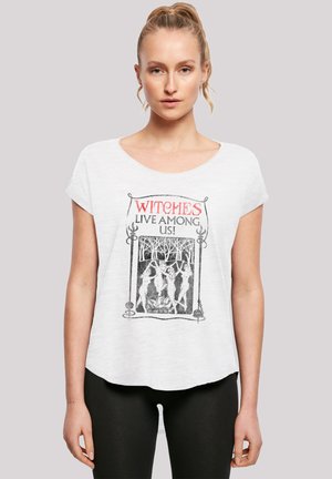 BEASTS WITCHES LIVE AMONG US WITH LONG  - Print T-shirt - white