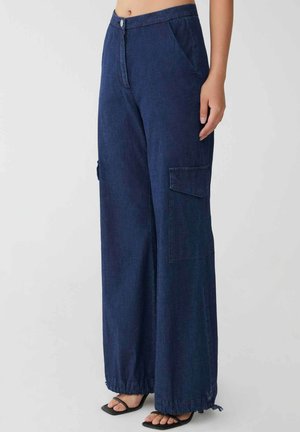 LACCIO WIDE CHAMBRAY - Wide Leg - blu denim