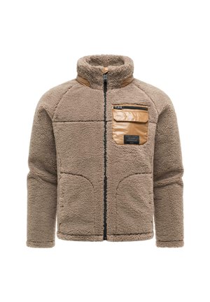 STONE HARBOUR, PLÜSCHJACKE SOREES XX - Fleece jacket - dark taupe