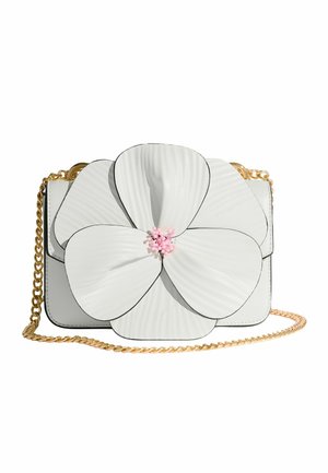3D FLORAL CHAIN SHOULDER  - Umhängetasche - white