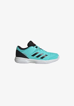 adidas Performance COURT STABIL JR - Tenisové boty na všechny povrchy - flash aqua core black cloud white