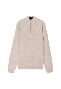 Creeks AMERICAN INSPIRATION FASHION  COOL TRUCKER-KRAGEN UND REISSVERSCHLUSS - Strickpullover - gris clair