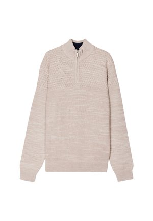 Creeks AMERICAN INSPIRATION FASHION  COOL TRUCKER-KRAGEN UND REISSVERSCHLUSS - Strickpullover - gris clair