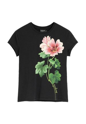 Desigual, FLORAL PRINTED T-SHIRT - T-Shirt print - black