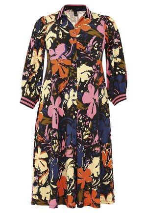 YOEK WITH NECK DETAIL - Skjortekjole - black