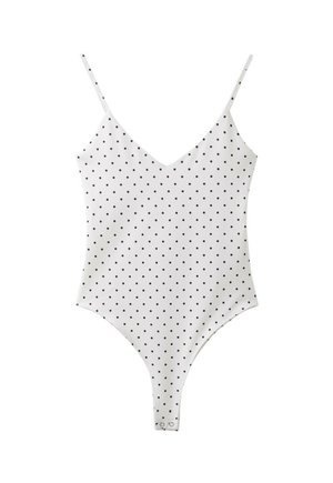 Stradivarius, FITTED V-NECK BODYSUIT - Débardeur - beige