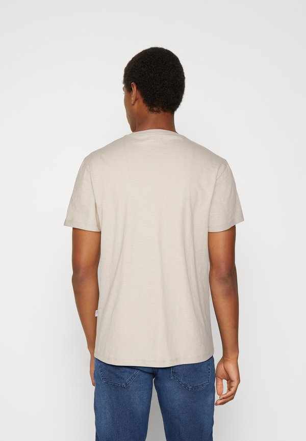 SLHASPEN SLUB O-NECK TEE  - Basic T-shirt - oatmeal3