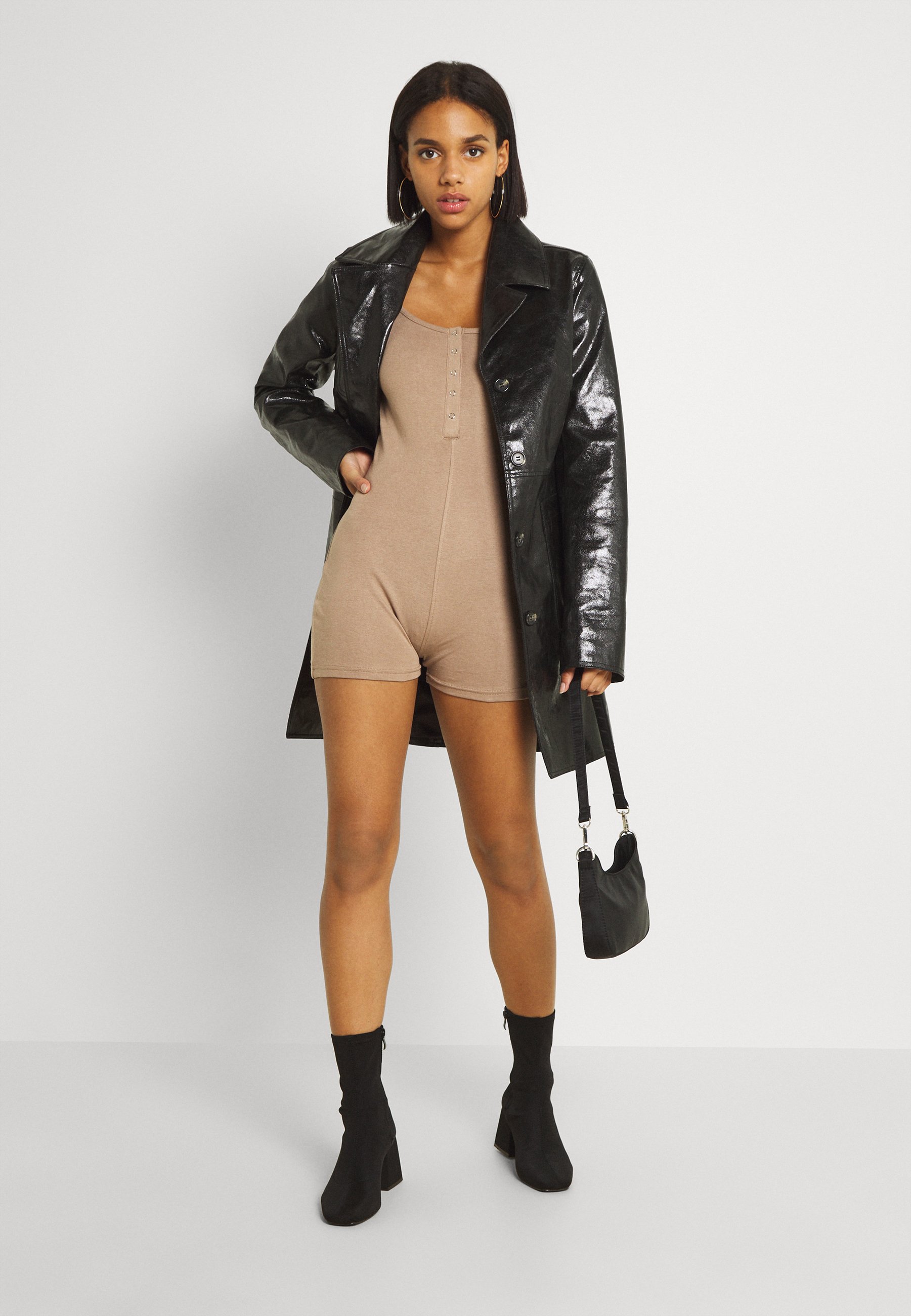 Missguided PLAYBOY BUTTON FRONT - Tuta jumpsuit - brown/marrone - Zalando.it