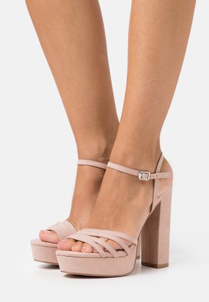 High heeled sandals - light pink