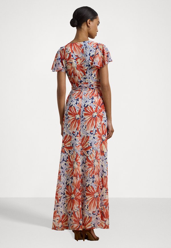 FLORAL BELTED FLUTTER SLEEVE GOWN - Cocktail dress / Party dress4