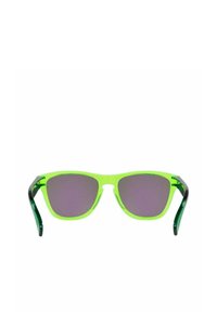 Occhiali da sole oversize verdi con montatura verde e lenti scure. Il design presenta bracci spessi con un finish lucido.