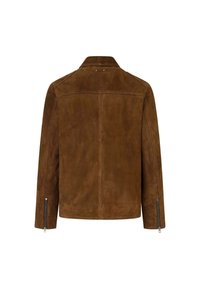 Pepe Jeans TENJAMIN - Kožnata jakna - walnut brown