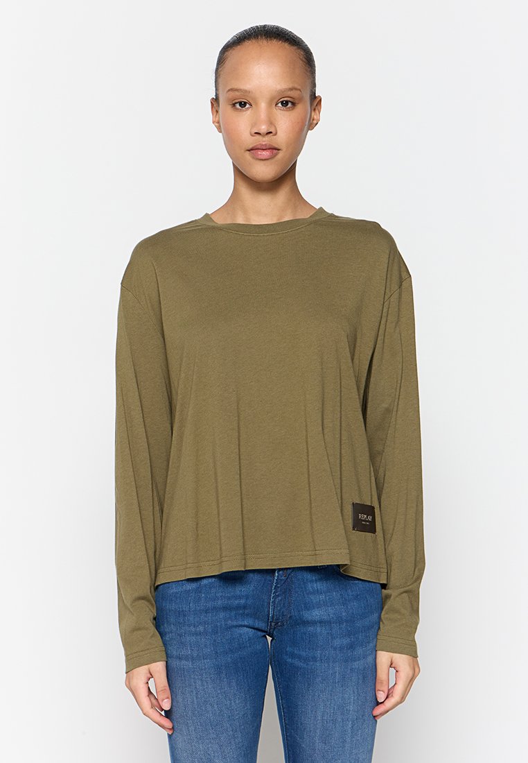 Replay Longsleeve groen Replay Longsleeve groen