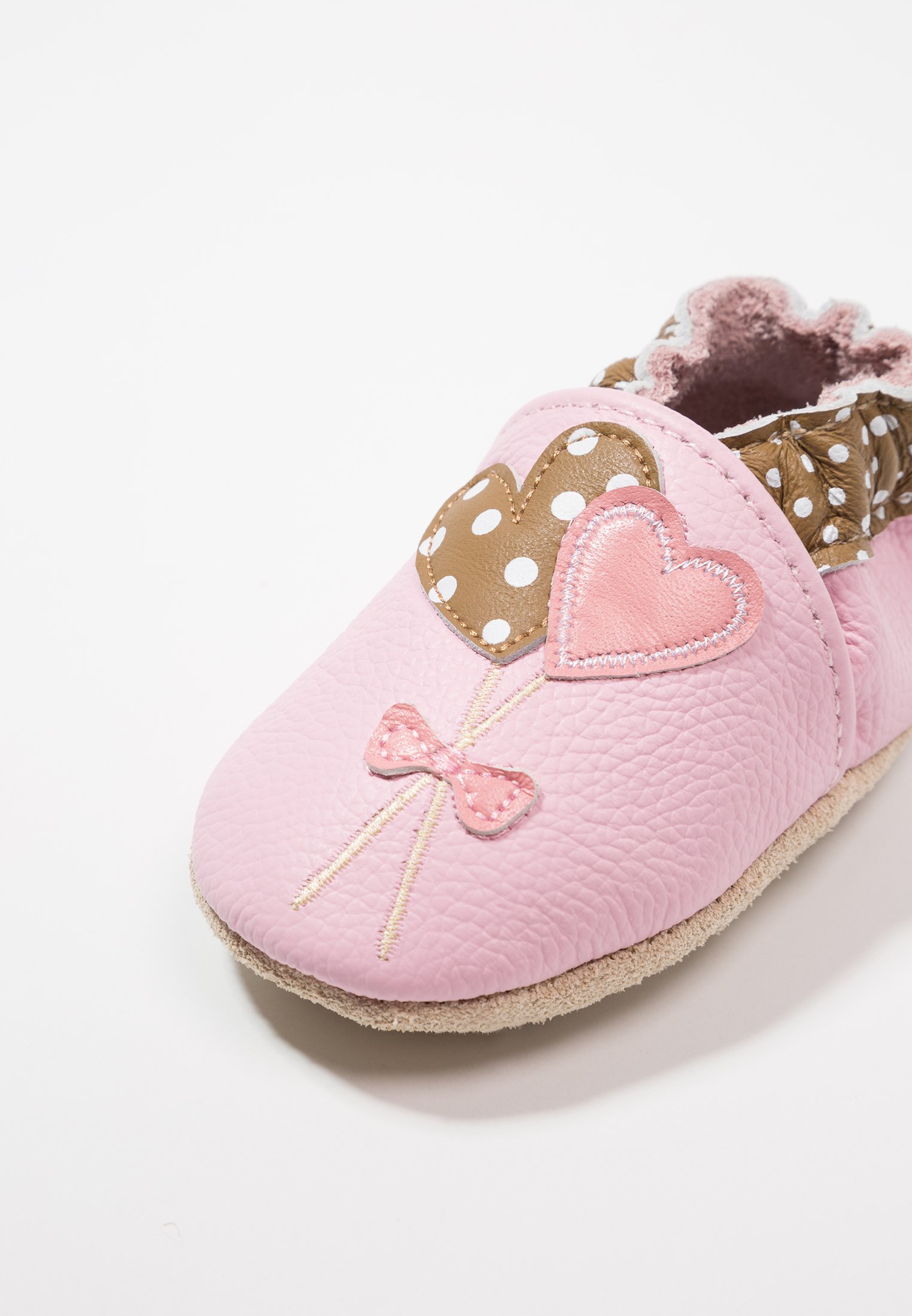 chausson bebe rose et chocolat