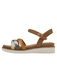 Tamaris - Plateausandalette - cognac comb Thumbnail-Bild 1