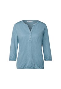 SPLIT NECK - T-shirt à manches longues - blau