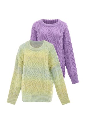 Mo, 2-PACK - Trui - lavendel  limette mint
