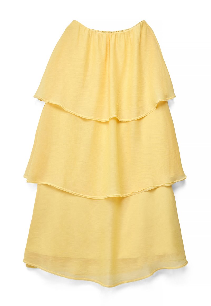 NA-KD BANDEAU TIERED VOLUME MAXI DRESS - Robe longue - light yellow ...