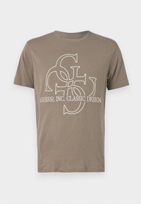 CLASSIC - Nyomott mintás póló - walnut shell