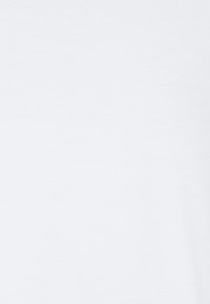 Plain white fabric with a smooth texture and minimal visible weave, featuring no patterns or accents. Suitable for various applications.