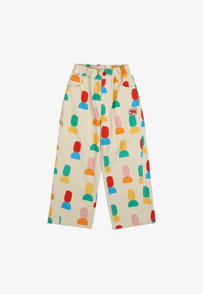 JELLY MALLOW SHAPE PANTS UNISEX - Avar lõikega teksad - ivory