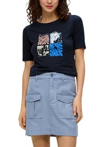s.Oliver MIT FRONT - T-Shirt print - navy