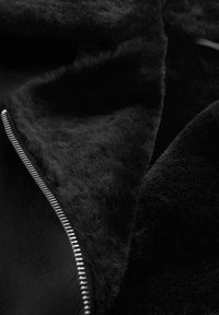 Next REAL AVIATOR REGULAR FIT - Kožená bunda - black