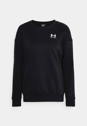 Under Armour ESSENTIAL CREW - Sudadera - black/white