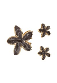 SET SHARK CLIP FLOWER - Accessori capelli - brown - gold-coloured