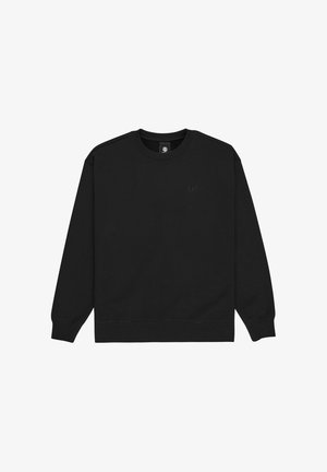 Mustapaita, crewneck-malli, pitkät hihat, valmistettu puuvillasekoitteesta, jossa on hillitty logo rinnassa sekä ribatut hihat ja helma.