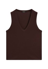 V-NECK SLEEVELESS - T-shirt basic - bordeaux