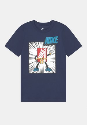TEE BRAND MARK BOXY UNISEX - T-shirt imprimé - midnight navy