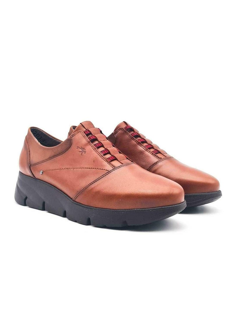 Mocassins Femme Fluchos – Cuir Rouge Picota – Semelle Caoutchouc – F0354