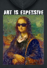 Mira Paris ART IS EXPENSIVE MONA UNISEX VINTAGE - Felpa con cappuccio - black denim