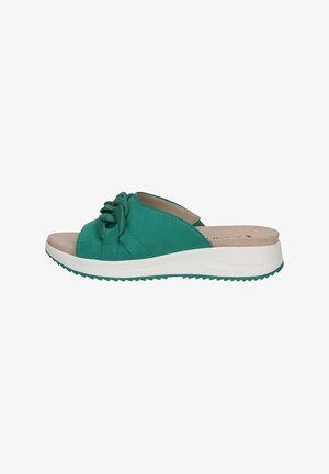 Caprice Muiltjes - emerald suede