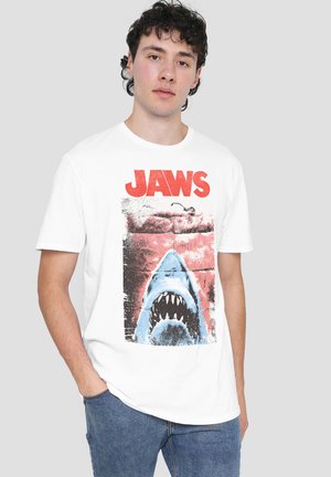 Universal Studios, JAWS  PUNK POSTER - Print T-shirt - white