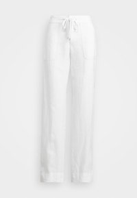 LINEN WIDE LEG PANT - Bukser - white