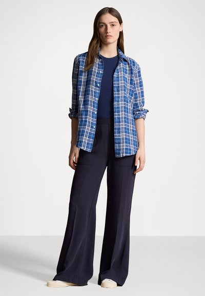 Polo Ralph Lauren RELAXED FIT LINEN SHIRT - Blusa - blue/navy white