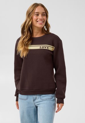 Kaffe, KAMAPLE - Sweatshirt - coffee bean yellow love