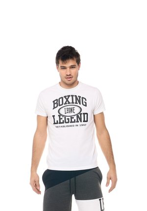 LEONE 1947, MAN T-SHIRT SHORT SLEEVES ACTIVE - T-shirt imprimé - optic white