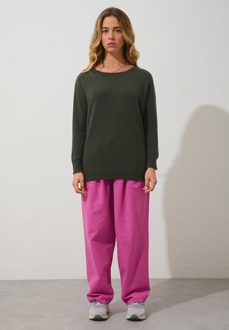 Authentic Cashmere Trui olijfgroen