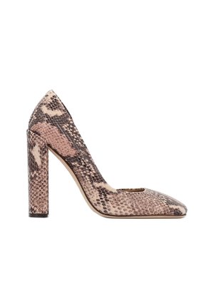 Højhælede pumps - dark brown