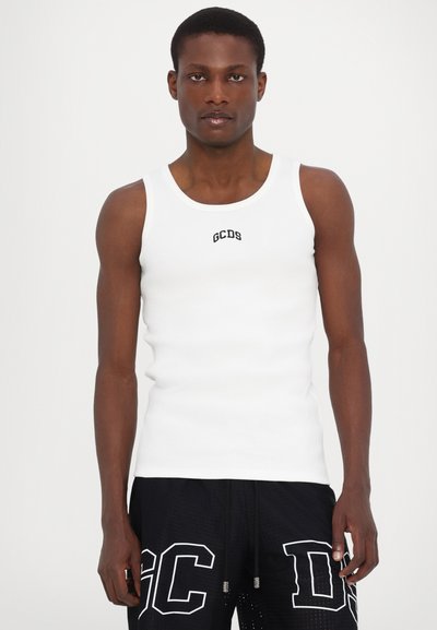 GCDS LOUNGE LOGO TANK - Μπλούζα - bright white
