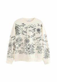 GRAPHIC ALL OVER EMBELISHED EMBROIDERY ORIENTAL - Sweatshirt - ecru