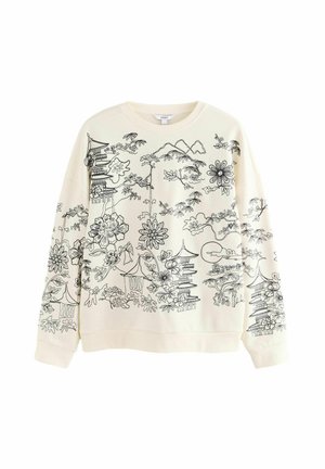 Next GRAPHIC ALL OVER EMBELISHED EMBROIDERY ORIENTAL - Sportinis megztinis - ecru