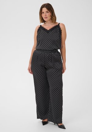 Kaffe Curve, KCMISSU - Pantalon classique - black w white dot